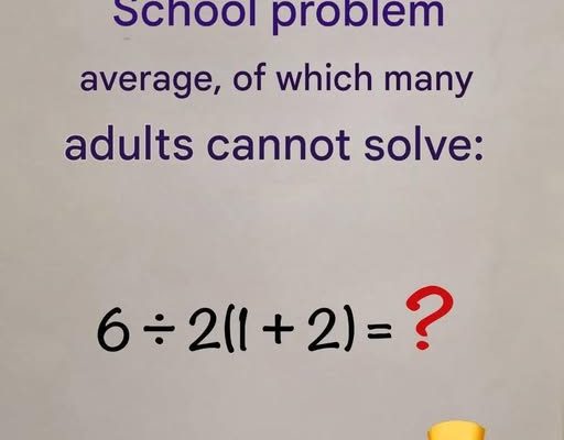 A math problem for high school students that many adults cannot solve.