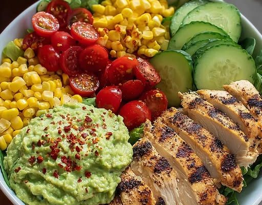 Epic Grilled Chicken Bowl with Creamy Avocado Sauce